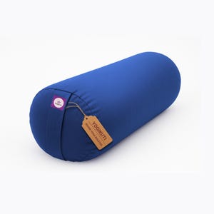Traversin de yoga en coton rond pour yoga réparateur, oreiller de méditation et support de yoga Iyengar | Coussin traversin rond et ferme