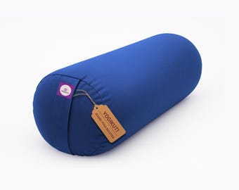 Cotton Yoga Bolster Round Cushion for Restorative Yoga, Meditation Pillow, & Iyengar Yoga Support | Firm Round Bolster Pillow