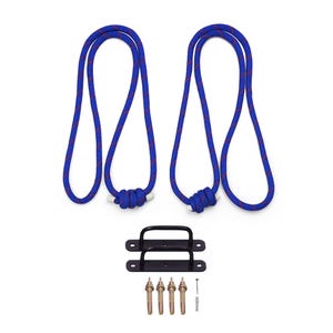 Iyengar Yoga Wall Ropes Pair ( Long) + Hookset(Black), Best for Restorative & Iyengar Yoga Practice, Stretching Yoga Wall Ropes