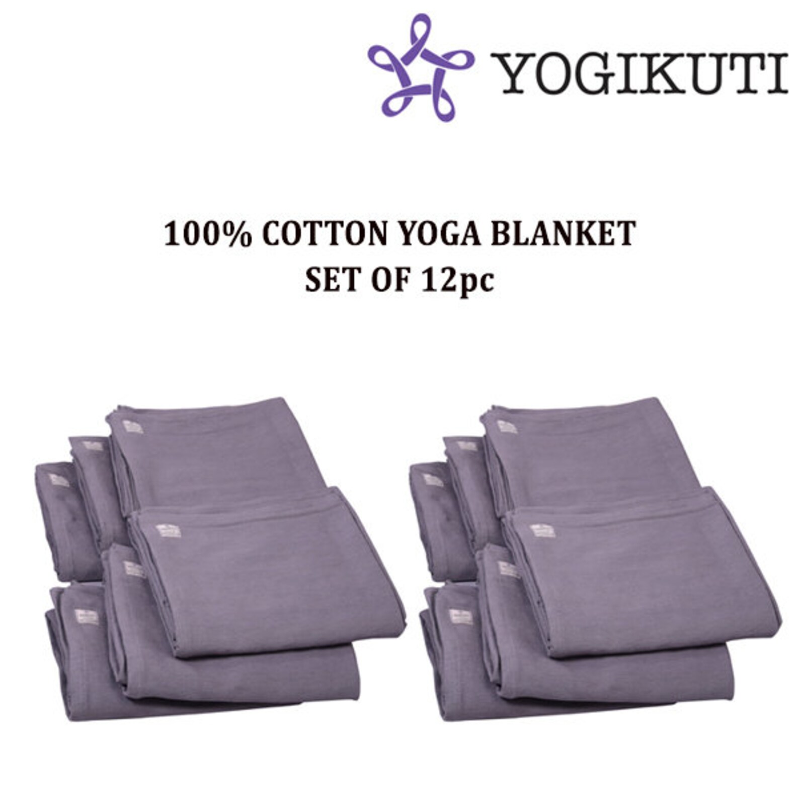 Iyengar Cotton Yoga Blanket set of 12pc Grey Unbleached Etsy