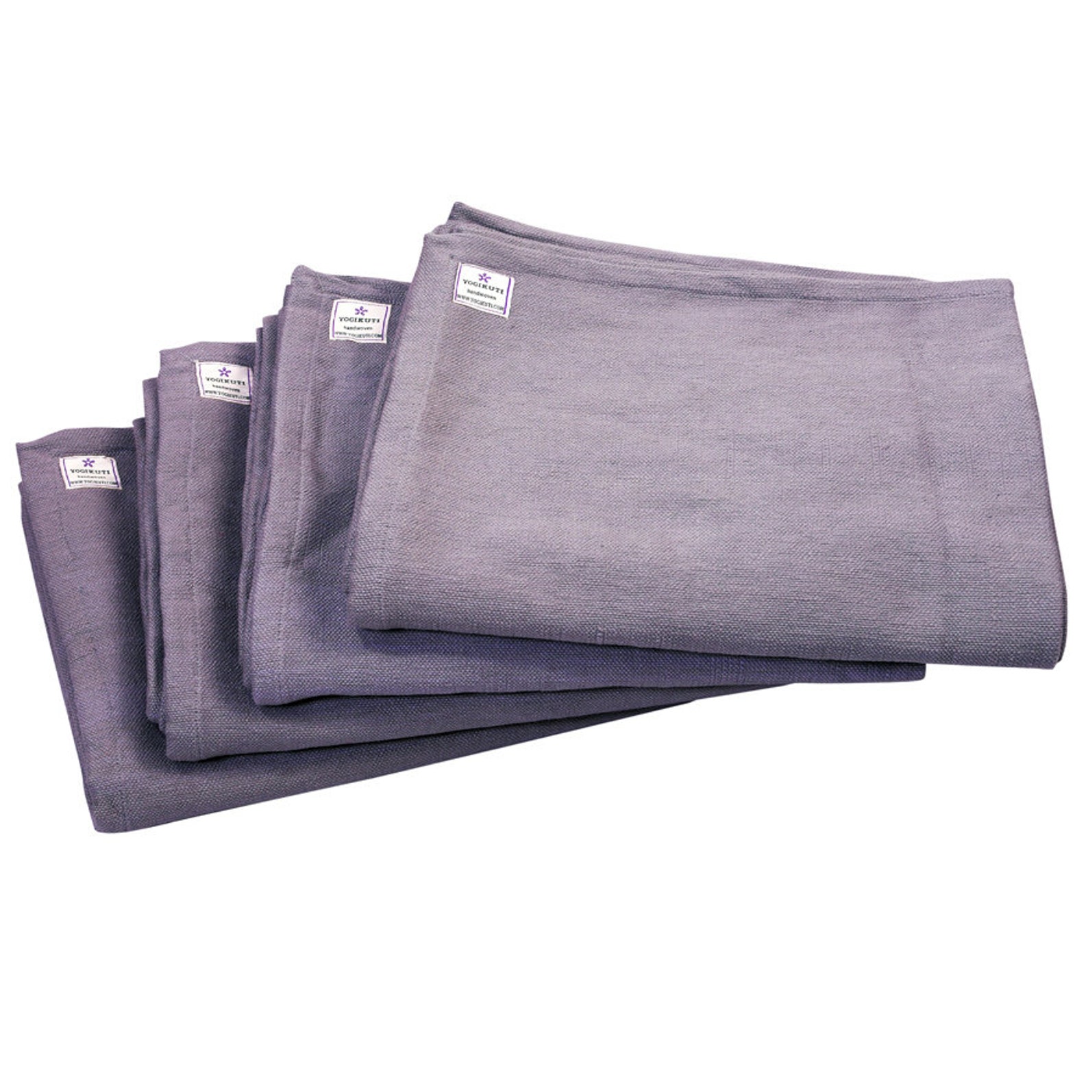 Iyengar 100 Cotton Yoga Blanket Grey Set of Four Yoga Etsy