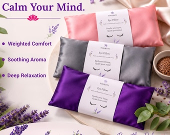 Silk Lavender Eye Pillow: Weighted Relaxation Mask for Meditation & Restorative Yoga