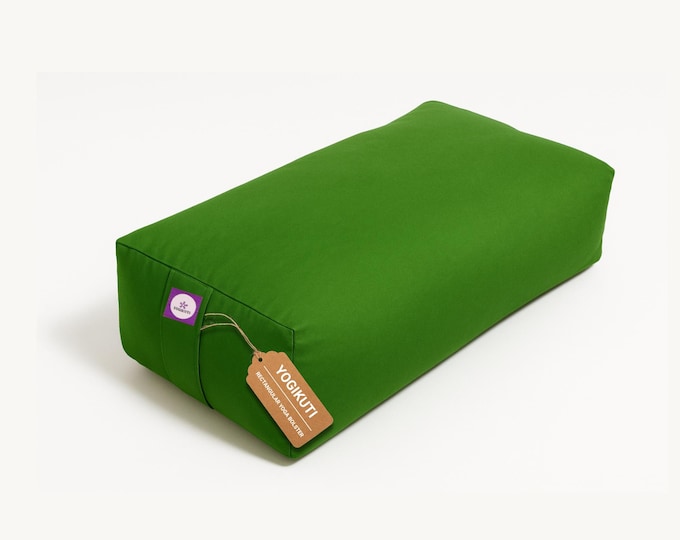 Handmade Rectangular Cotton Yoga Bolster for Iyengar, Restorative Yoga Support & Meditation