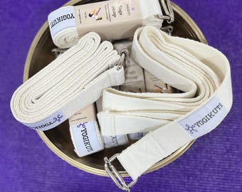 Adjustable Yoga Strap 9feet | Cotton Stretching Belt | Non Slip Strap for Stretching