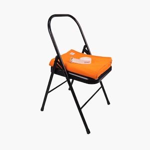 Iyengar Yoga Chair with Blanket & Belt, Iyengar yoga props, Iyengar Yoga, Restorative yoga.