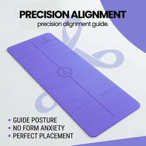 6mm Alignment Fitness Yoga Mat: Non-Slip TPE Foam, Fitness Exercise image 3
