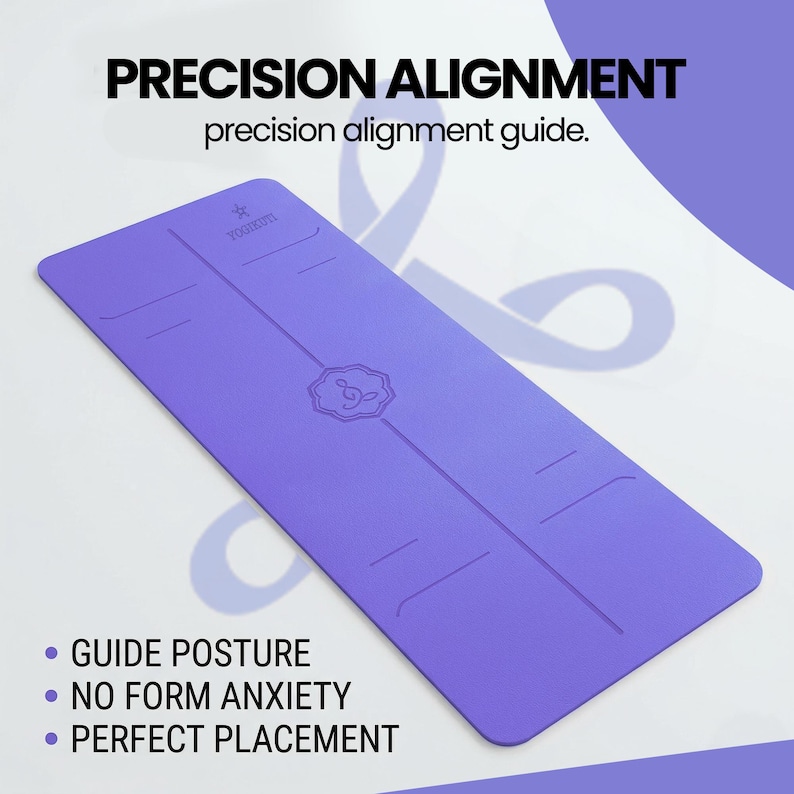 6mm Alignment Fitness Yoga Mat: Non-Slip TPE Foam, Fitness Exercise image 3