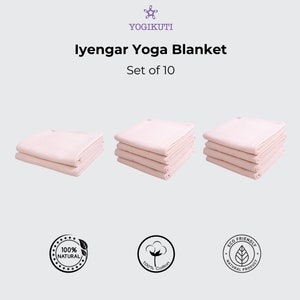 Iyengar Yoga Blanket Set of 10pc,  cotton yoga blanket
