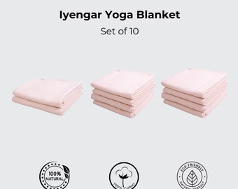 Iyengar Yoga Blanket Set of 10pc,  cotton yoga blanket