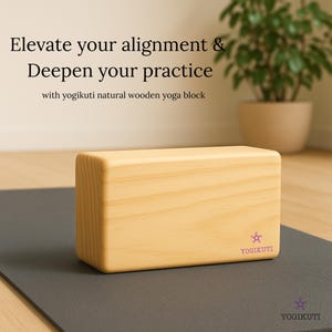 Lightweight Pine Wood Yoga Block: Iyengar Support, Balance & Alignment