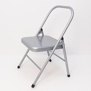 Yogikuti Yoga Chair (wysoki) Fotel bez oparcia/składany do jogi Iyengara, fitnessu i medytacji Fotel Iyengara do jogi, ławka do jogi