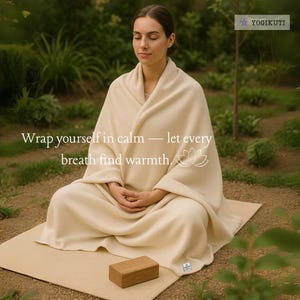 Handwoven Cotton Yoga Blanket Set of 12: for Restorative yoga support & Meditation, Pranayama image 9