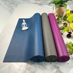 Iyengar Yoga Sticky Matta 3 mm: Halkfri PVC, Överlägset Grepp (Set om 3)