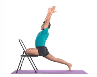 Iyengar Yoga Chair (Standard), Yoga Chair, Iyengar Yoga Props, Restorative Yoga, Metal Chair.