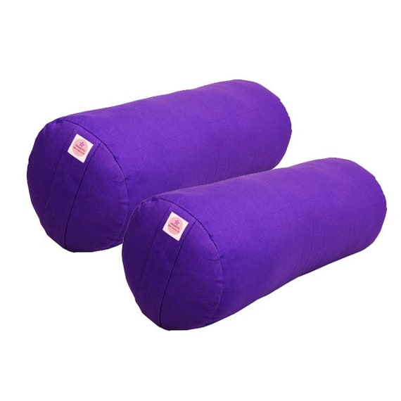 Yoga Bolster 2pcs, Yoga Cushion, Yoga Pillow 100% Cotton, Round Yoga Bolster,  Yoga Gift. 