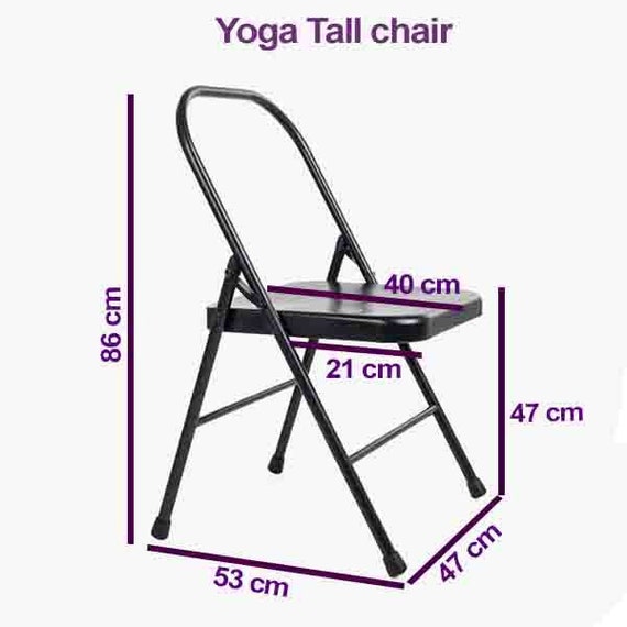 Yoga Chair Tall , Iyengar Yoga Chair. Backless Metal Yoga Chair
