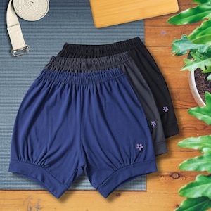 Pune Yoga Unisex Shorts - Set of 3, Pune Pants, Iyengar Yoga Shorts Soft & Comfortable for Yoga Practice, Cotton Pants, Yoga Bloomers