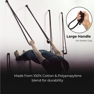Iyengar Yoga Wall Ropes Set | Cotton Blend, Studio Props for Inversion Support, Stretching & Balance image 16