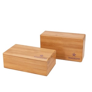 Bamboo Wooden Yoga Block Set of 2pc, Yoga Blocks, Yoga Props, wooden yoga props, iyengar props, Yoga brick.