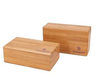 Bamboo Wooden Yoga Block Set of 2pc, Yoga Blocks, Yoga Props, wooden yoga props, iyengar props, Yoga brick.