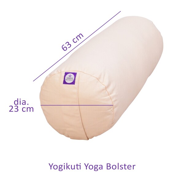 Bolster de yoga, Cojín de yoga, Almohada de yoga 100% algodón, Bolster de yoga redondo.