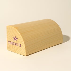 Quarter Round Yoga Block- Provide Support & Stability during asanas, Iyengar Yoga Block, Wooden Yoga Brick