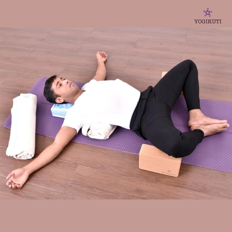 Iyengar Yoga Blanket Set of 2 | Handwoven Indian Cotton Rug for Restorative Support & Meditation image 16