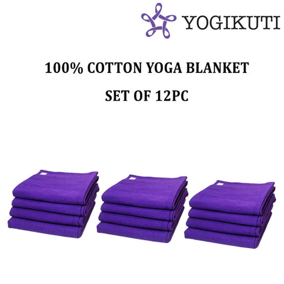 Yoga Blanket Set of 12pc, Yoga Props, Cotton Yoga Blanket, Yoga Blanket