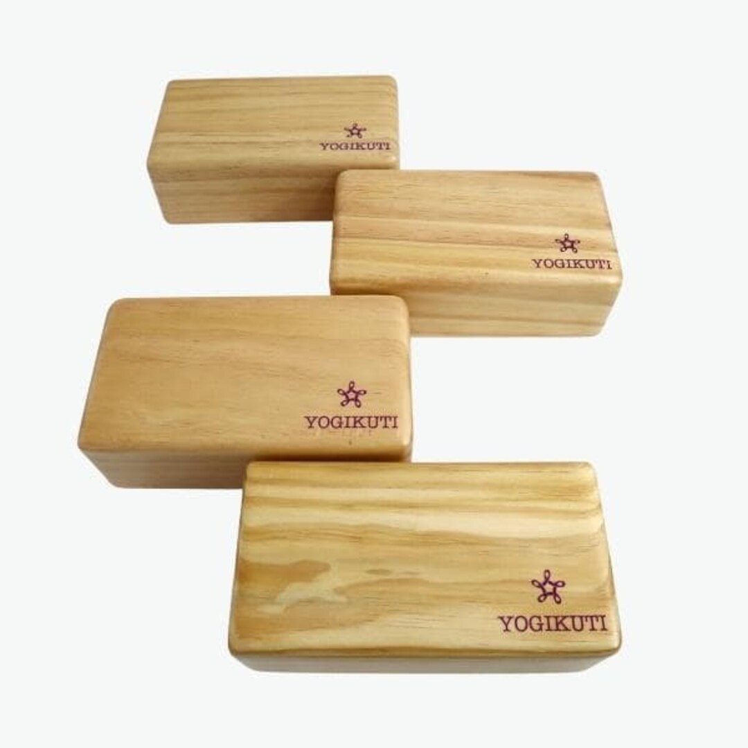 Solid Wooden Yoga Block Set of Four Yoga Accessories Yoga Etsy