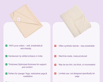 アイアンガーコットンヨガブランケット4枚セット：回復力をサポート