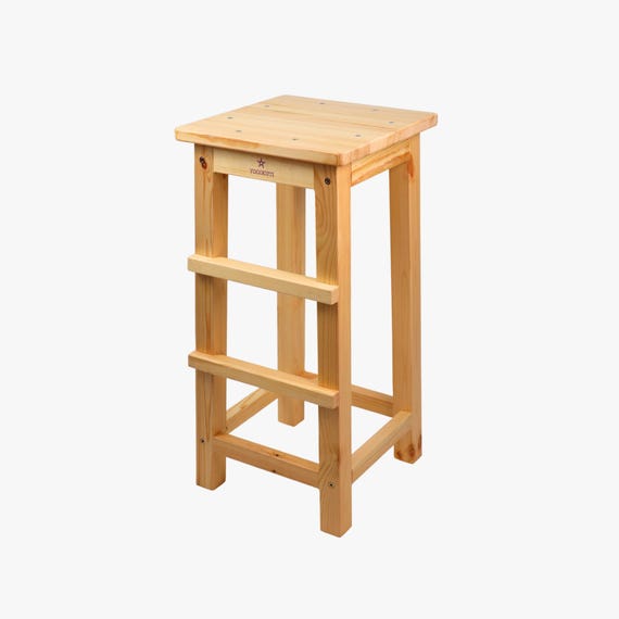Pine Wood Yoga Stool- Iyengar Backbend Bench | Solid Pine Wood Yoga Prop for Back-bends, Standing Leg Stretch & Alignment