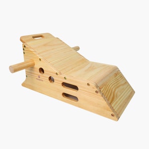 Heart Yoga Bench, Simhasan Box Support for Backbending & Chest-opening in Iyengar Yoga, Wooden Yoga bench, Iyengar Yoga Prop