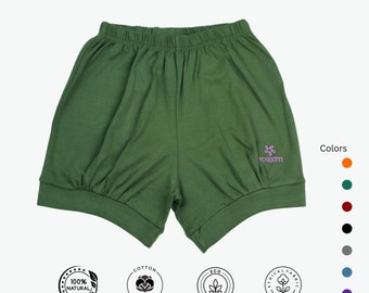 Green Yoga Booty Shorts with Pockets