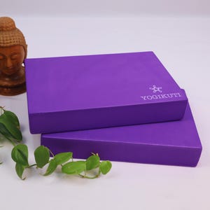 Shoulderstand Half Foam Block 2pcs, Sarvangasana Foam Block provides firm Support for the Shoulder & Neck, Iyengar Yoga Props, Yoga Block