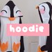 Pingki Penguin Zip Hoodie Cute Large