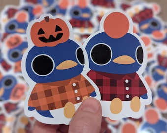 Cute Die Cut Blue Penguin Vinyl Stickers