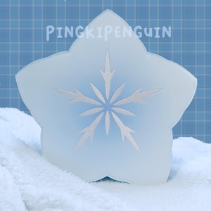 Bolso de mano Snowflake azul y blanco