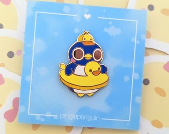 Rubber Duckie Roald Pool Party Enamel Pin