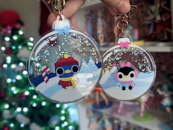 Snow globe shop cup keychain