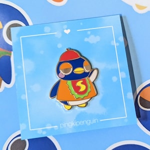 Hotdog Roald Penguin Enamel Pin