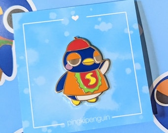 Hotdog Roald Penguin Enamel Pin