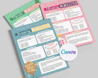 2025 LDS Relief Society Newsletter Template 12 months LDS Primary Monthly Newsletter Church Classroom Digital Relief Society Planner