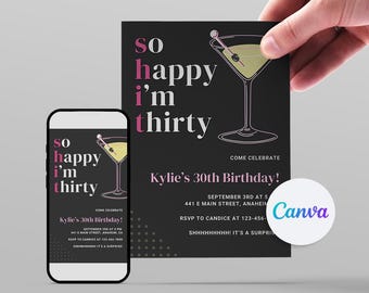 Dirty Thirty Birthday Invite Template, Funny 30th Birthday (Digital)