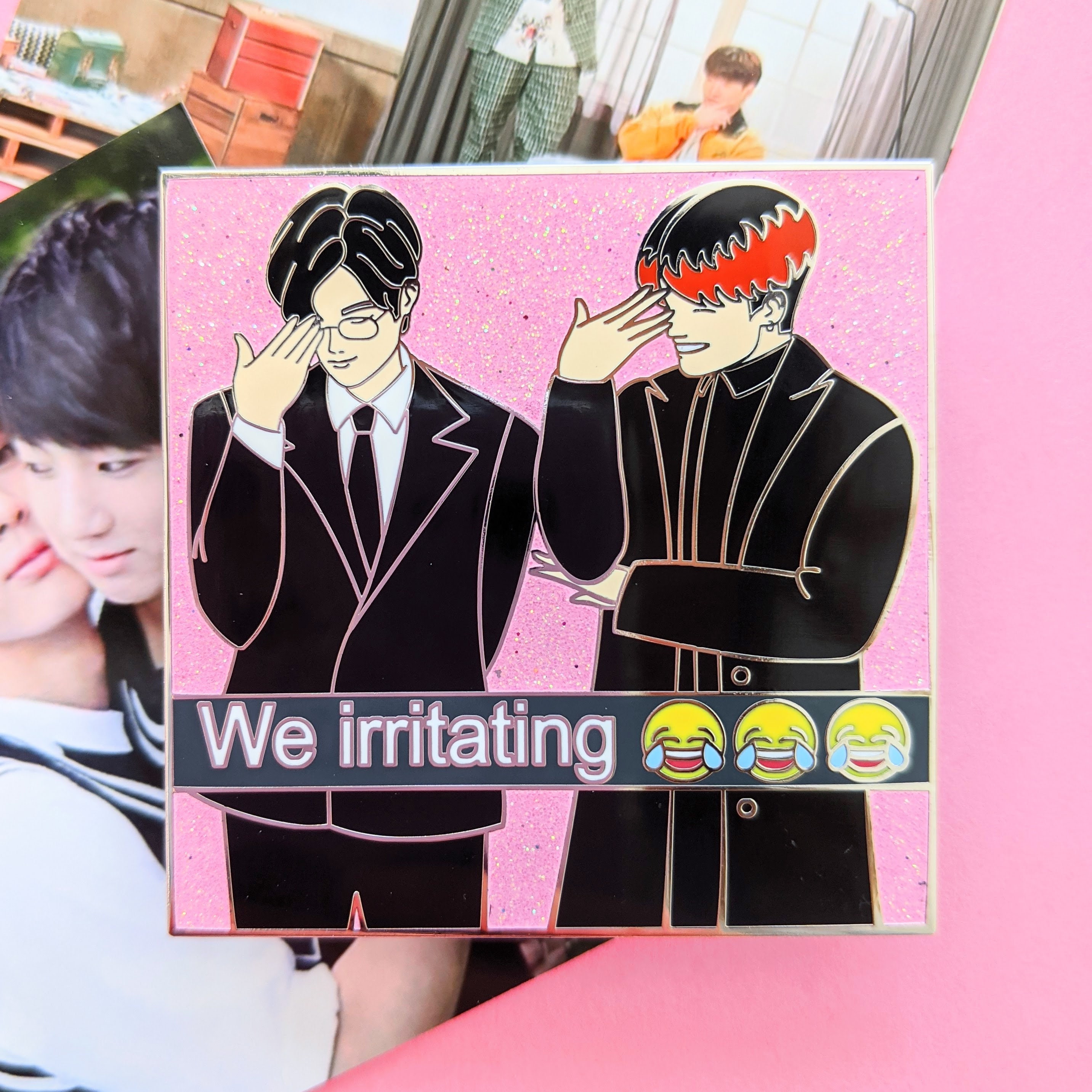 BTS Jin Jungkook Jinkook We Irritating Hard Enamel Pin 