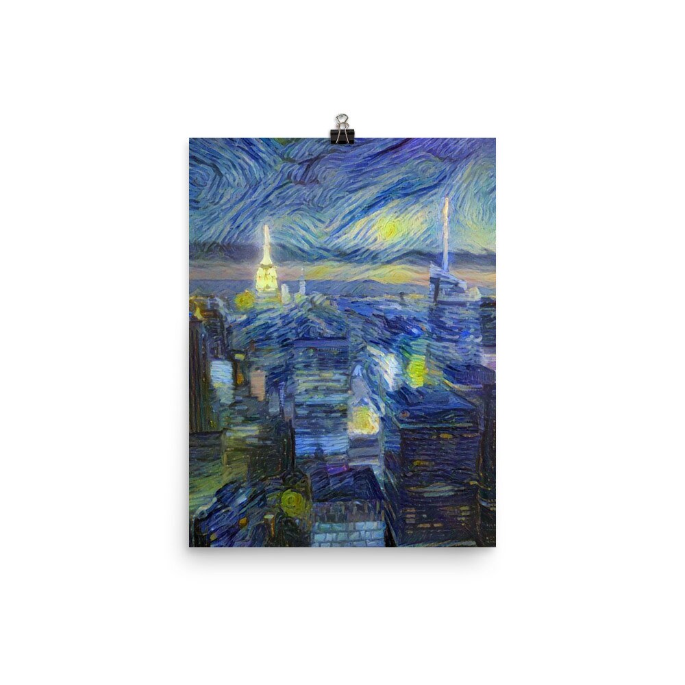 Digital Download South View Manhattan Sunset Expressionism