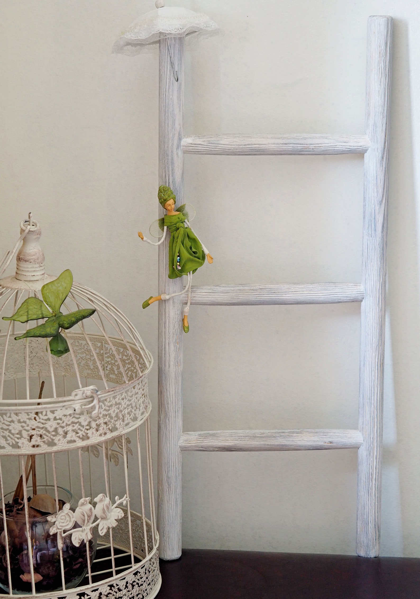 Wooden Blanket Ladder Mini / Farmhouse Ladder Decor / Tea Etsy