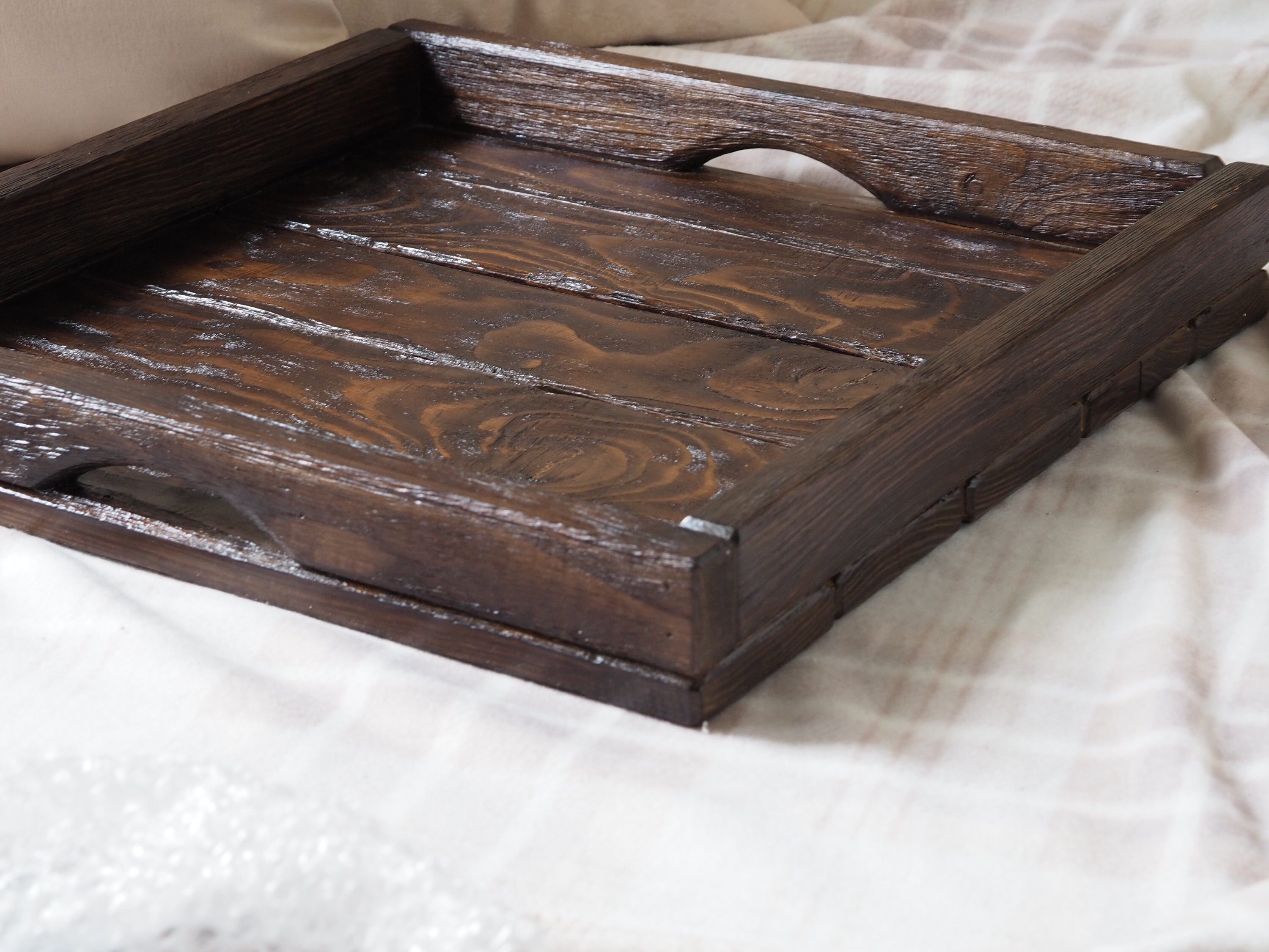 Large Ottoman Tray With Handles / Wooden Bed Tray / Godmother Etsy