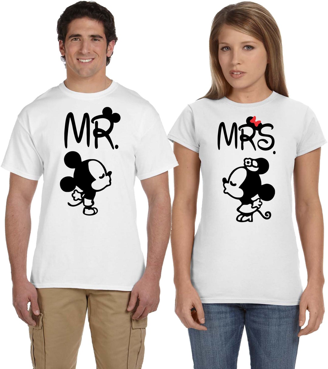 Cute Disney Mr Mrs Mickey Minnie Matching Couples Shirts - Etsy
