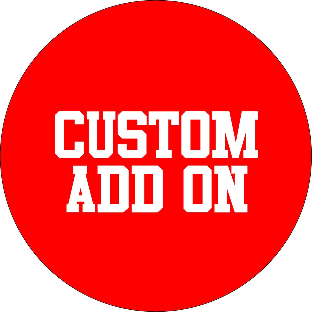 Custom Designs Add Ons - Etsy