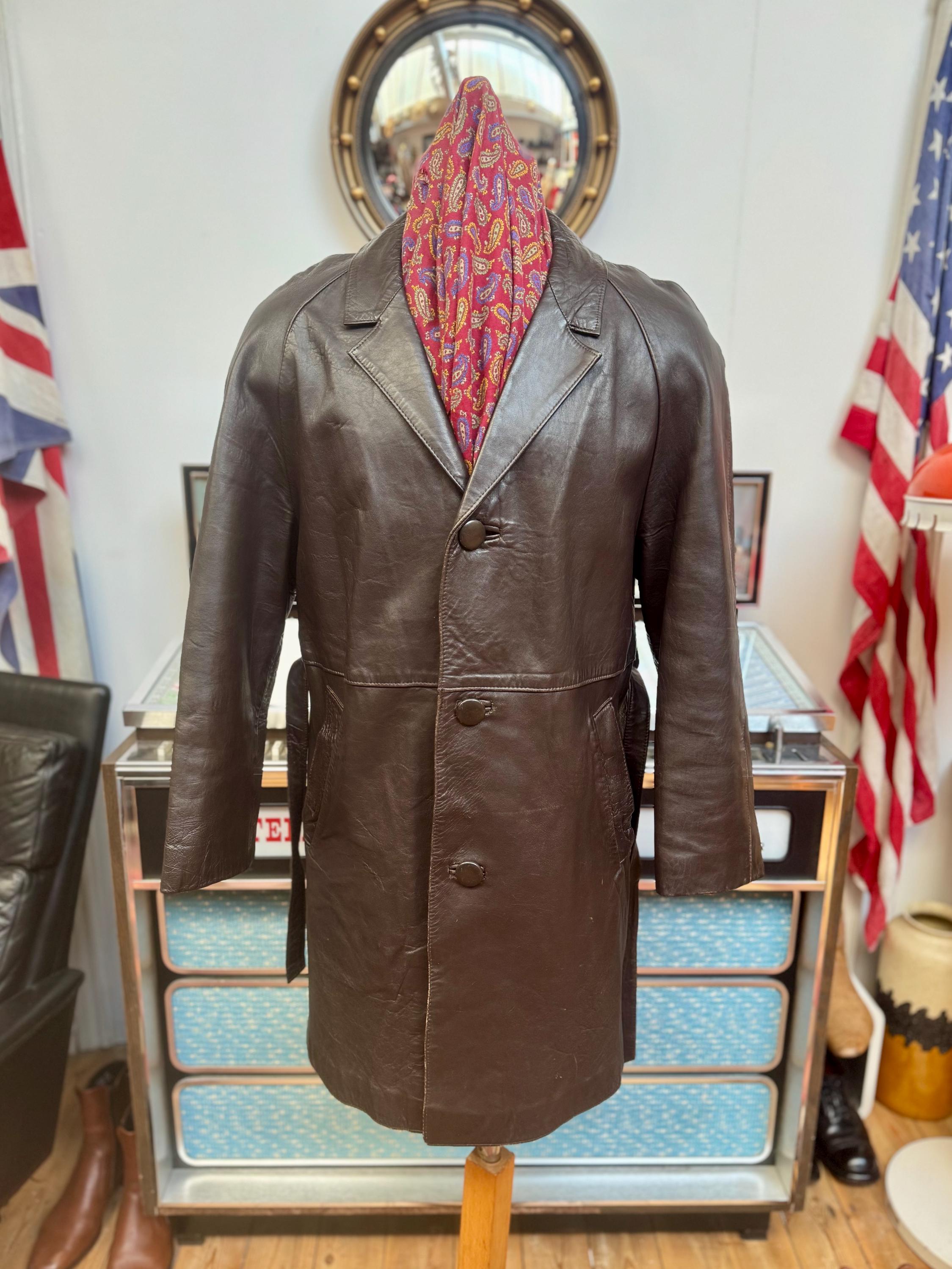 Vintage Mid to Late 1960s 60's Kulka Model Dark Brown Belted 3